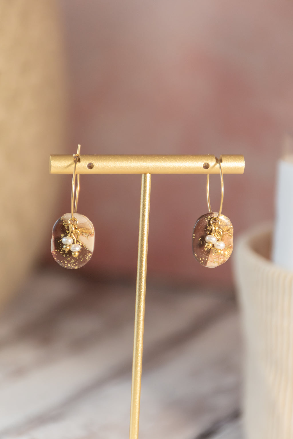 Boucles d’oreilles – Ambre
